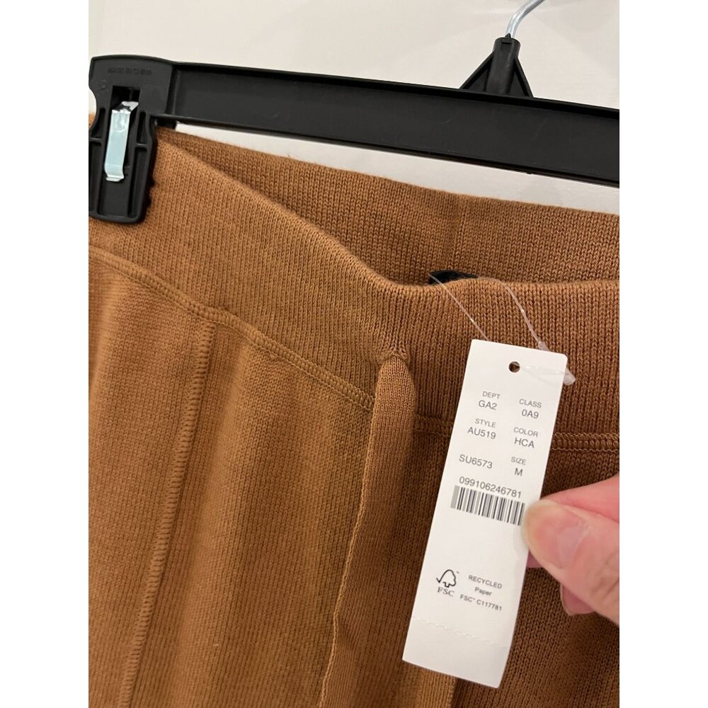 NWT J. Crew Cotton Cashmere Jogger Pant Heathered Caramel Knit Size MEDIUM - Picture 5 of 9